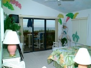 Bedroom has private balcony