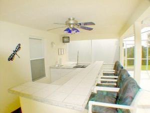 Summer pool side bar and grill