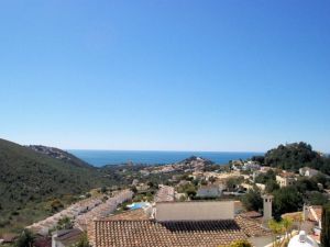 Views to sea from villa