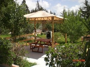 Gazebo and barbecue terrace