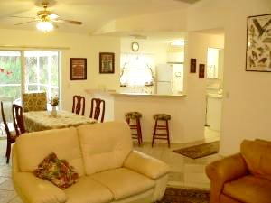 View from Livingroom into Kit 