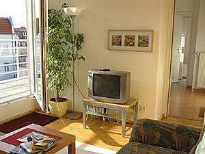 Living area with cable TV