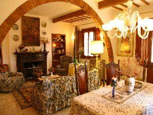 Living room with fire place