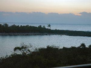 Balcony view of lagoon & ocean