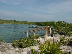 Private entrance to lagoon