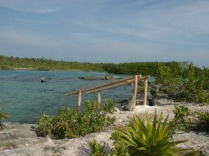 Entrance to the lagoon
