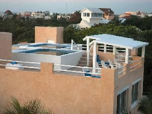 Rooftop with heated pool