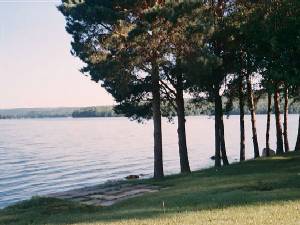 View of the lake from cottages
