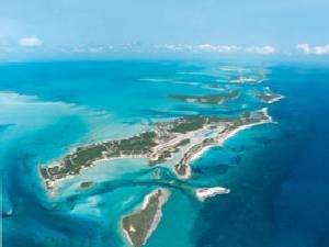 Staniel Cay aerial view