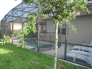 Rear view of the pool