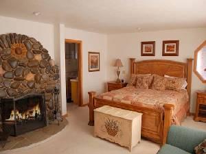 Master bedroom fireplace