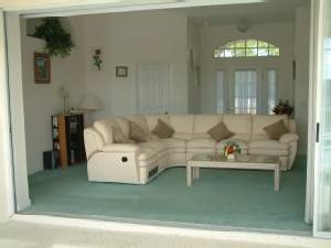 Lounge overlooking pool