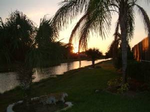 Rear of Villa at Sunset