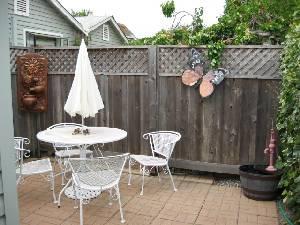 Private fenced patio
