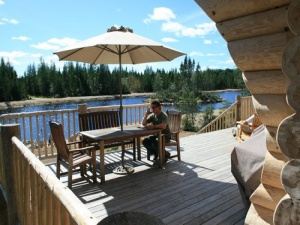 Water front log cabin