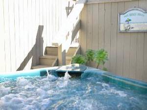 Hot tub on private deck