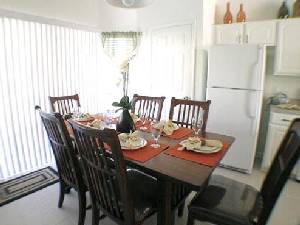 One of two dining areas