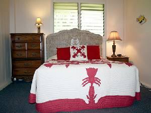 Master bedroom with queen bed