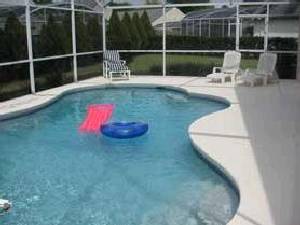 Large pool and lanai
