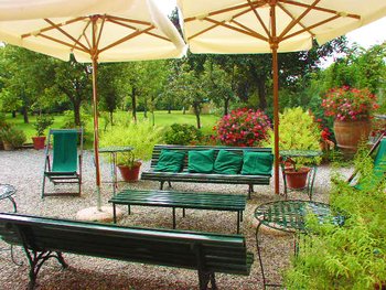 Relax in the outdoor lounge