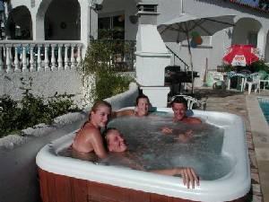 Enjoy the hot tub