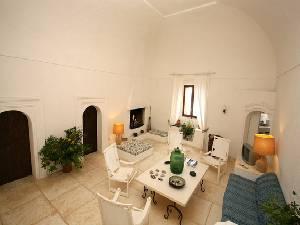 Living room with fireplace