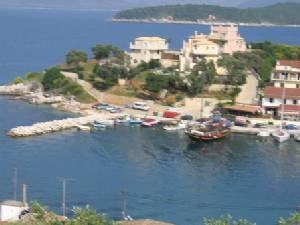 View of Kassiopi harbour