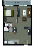 1 bedroom hotel apartment