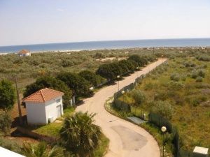 View and way to beach