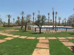 Path from apartment gardens