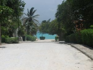 walk to the beach from villa