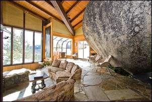 Living room has garden views