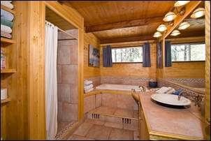 One of the bathrooms