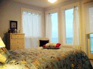 One of the four bedrooms