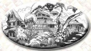 Etching of Hale Maluhia 