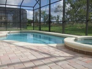 The pool and jacuzzi