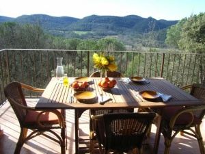 Roof terrace with valley views