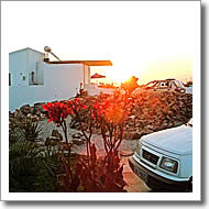 Sunset over the villa