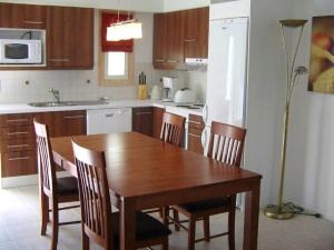 Modern kitchen and dining area