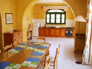 Kitchen and dining area