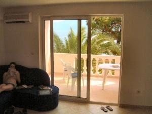 Spacious living room & balcony