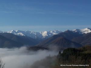 Pyrenees and morning mist