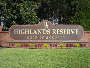 Highlands Reserve Entrance