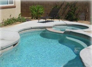 Saltwater pool and spa