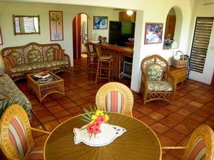 Dining area with full kitchen