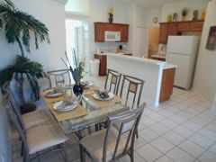 Dining room and kitchen