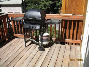 Gas BBQ on upper deck