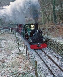 Steam train in the snow