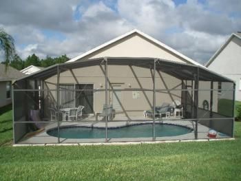 Large pool and lanai