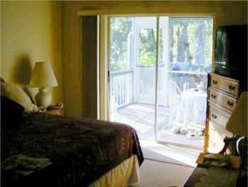 Bedroom has own deck